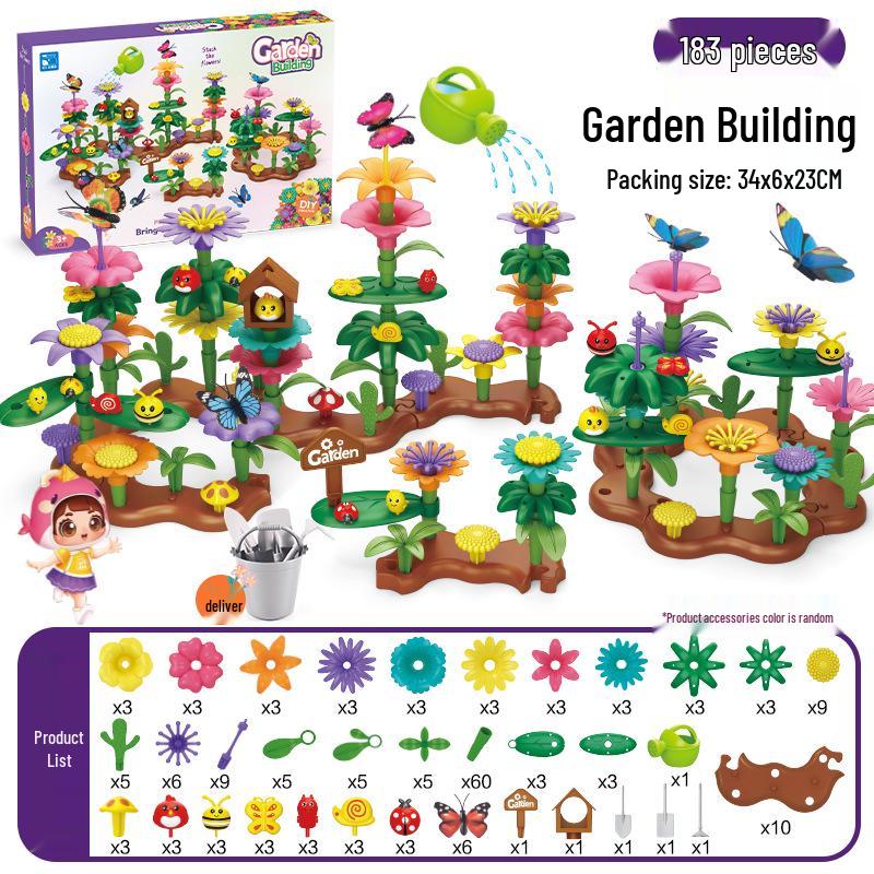 Interlocking DIY Garden Building Blocks - Free Shipping Children's Assembly Toy