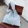 Drawstring Solid Nyl Youth Shoulder Bags New Large Capacity Women's Bags  Sale High Quality Casual Versatile Handbags