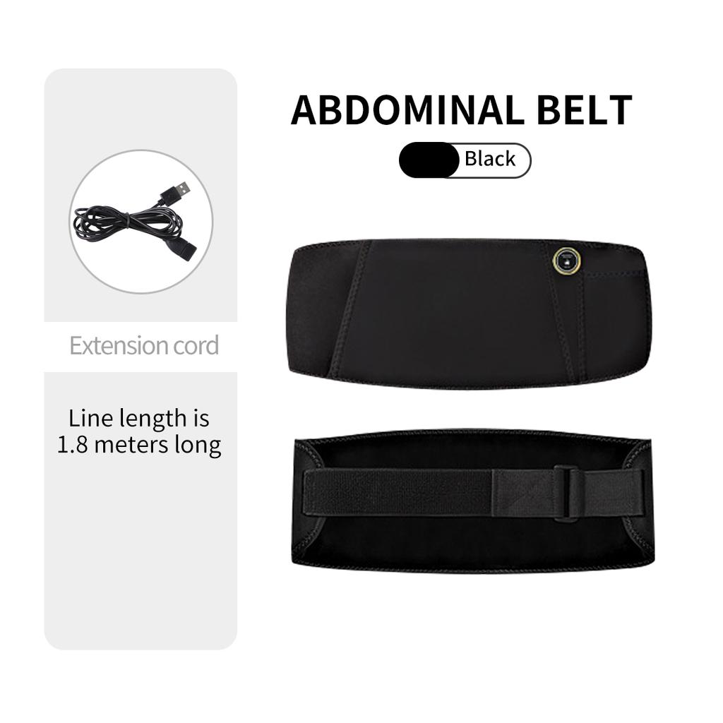 USB Heated Uterine Belt 3 Modes for Period Pain Relief Women Menstrual Cramp Care Massager Compress
