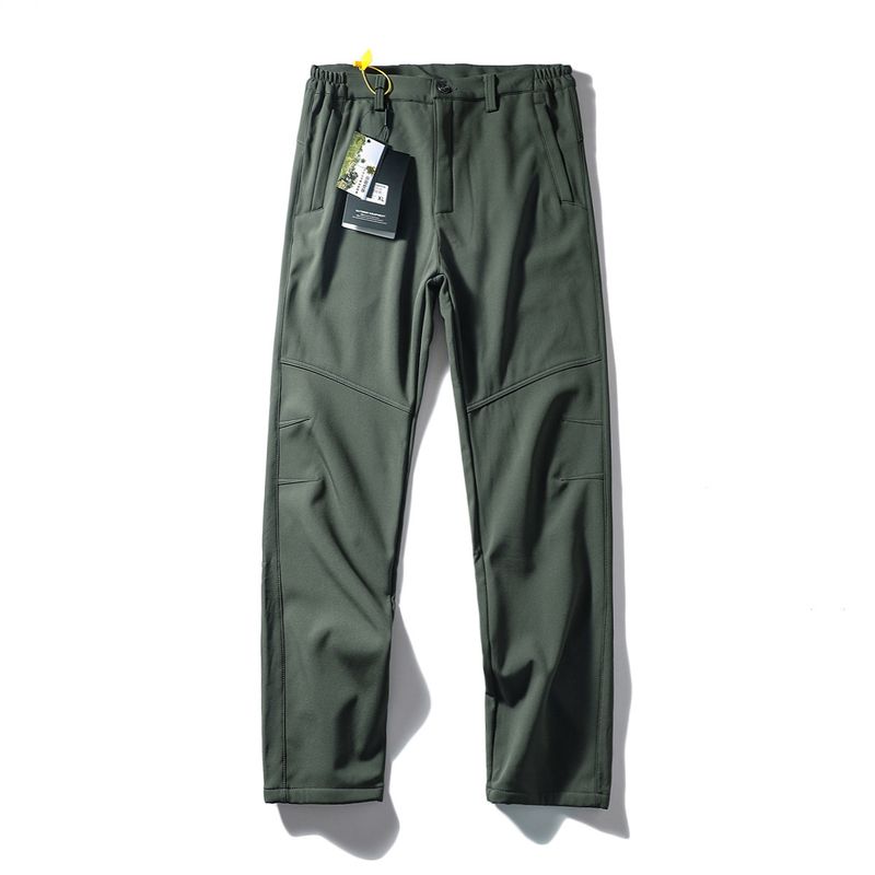 American Outdoor Soft Shell Tactical Pants Men s Waterproof Windproof Fleece Thickened Tactical Cargo Pants Export Men s Clothing Climbing Pants Army Green M