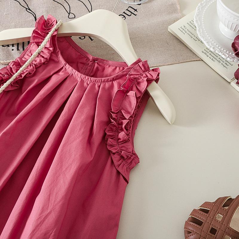 Girls' Dress Summer Dress Korean Casual and Stylish Children's Princess Dress Girls' Baby Vest Dress