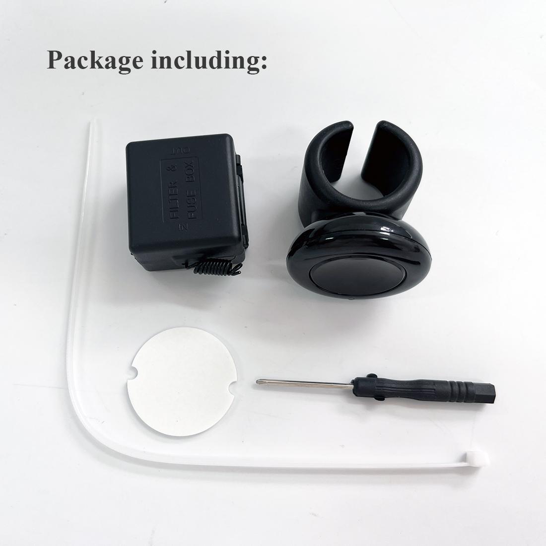 Steering Wheel Wireless Horn Button 12V Black Universal + Receiver Box Horn Button Kit Truck Universal Button Switch чёрный