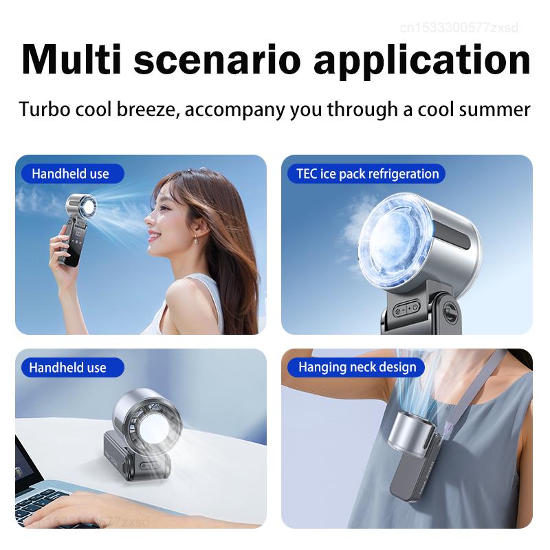 Portable Fans 29,000 RPM Foldable TEC Superconducting Cooling Fan USB Rechargeable Air Cooler Mini Fan Travel,Camping,Outdoor