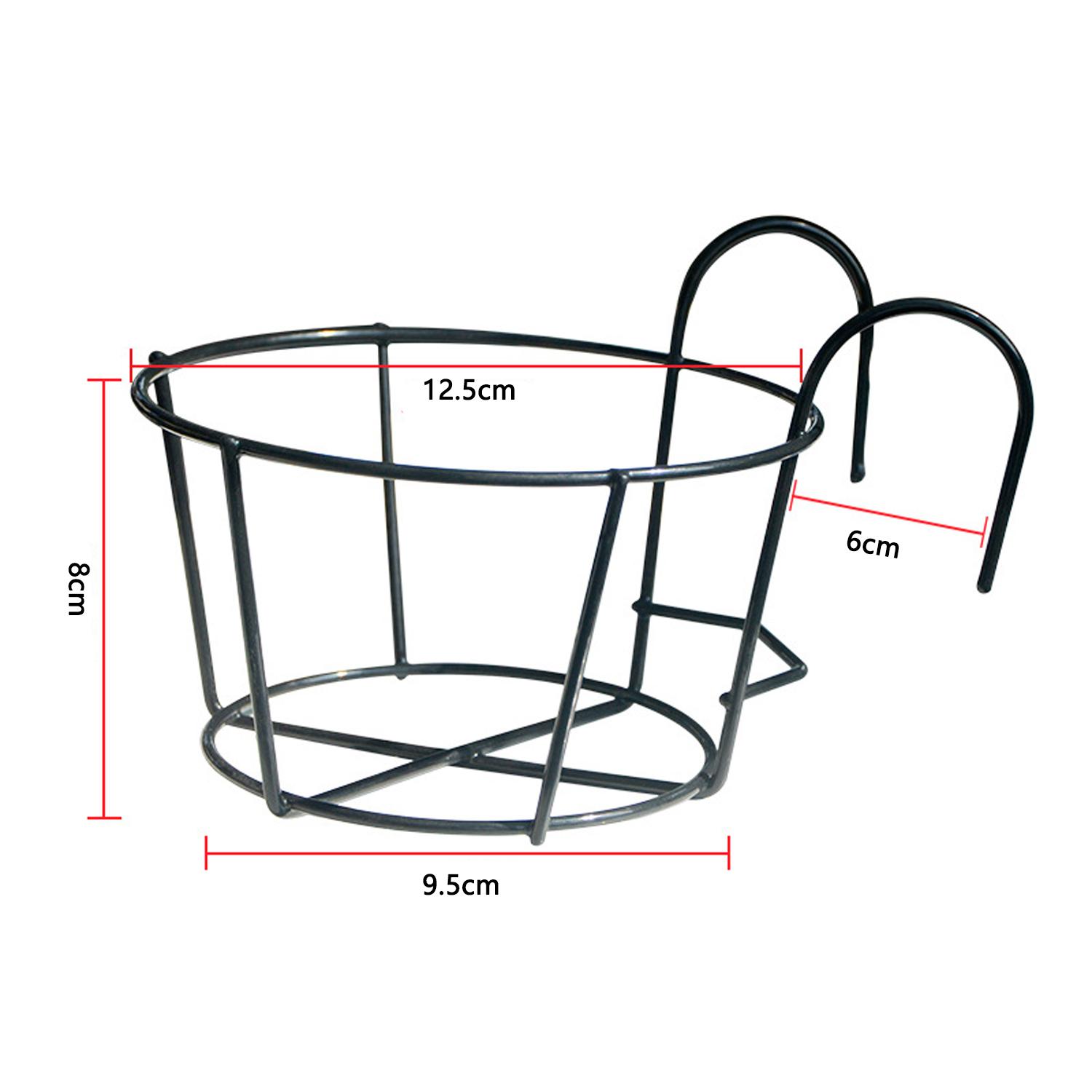 

Hanging Railing Round Iron Planter Balcony Fence Terrace Lock-On Flower Pot Holder Bonsai Hanging Bracket Garden Decoration Tool