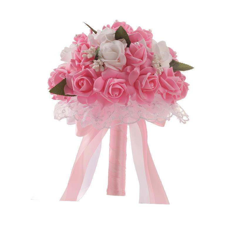 

European & American Style PE Foam Wedding Bride Bouquet - Korean Design