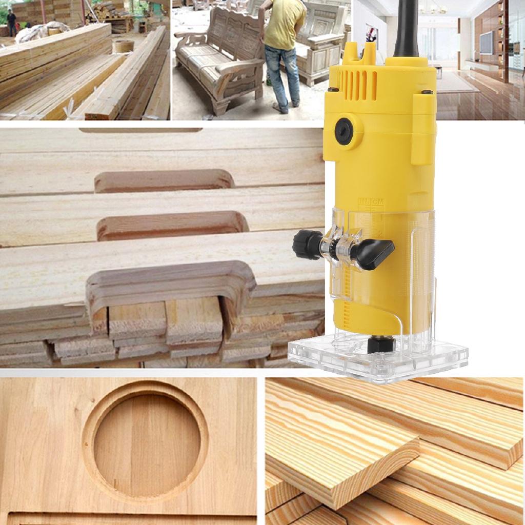 Freză Laminat Lemn Mașină de Tuns Electrică Unealtă Lemn 2200W 30000rpm Set Mașină de Frezat pentru Prelucrarea Lemnului