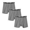 B.V.D. Men's Boxer Briefs 3-Pack, Quick-Dry Moisture-Wicking Cotton Blend Underwear, Tagless Soft Waistband Boxer Shorts