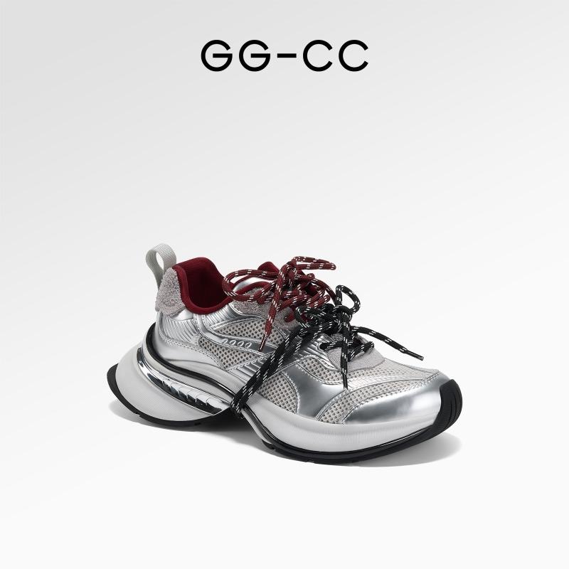 

Dad shoes silver core storm women s autumn and winter versatile thick sole heightening color matching straps sports and leisure shoes 35 серебряный