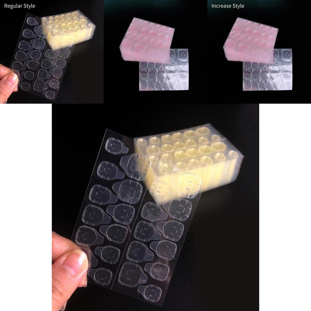 Adesivo Gel Giallo Trasparente Biadesivo a Gelatina per Unghie per Manicure Estesa Durata 24 Pezzi 0,35 mm