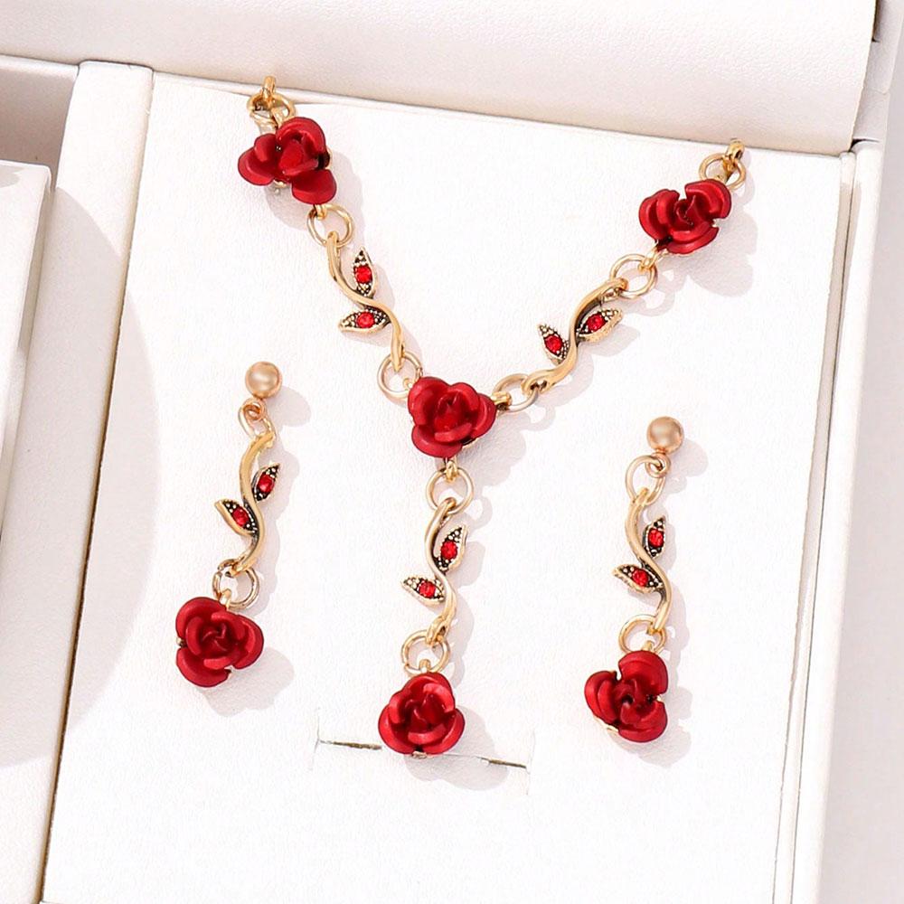 4pcs Women's Jewelry Set, Luxury Ladies Fashion Casual Bracelets, Necklace, Earrings, Jewelry Set, Suitable for Daily Wear, Gift