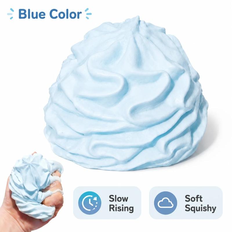Cream Swirl Squishy Toy Slow Rising Imitation Whipped Cream Fidget Toy Soft Squeeze Stress Relief Decompression Party Gift