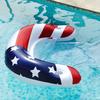 Spangled Star Banner With Net Water Floating Bed Inflatable Foldable Backrest