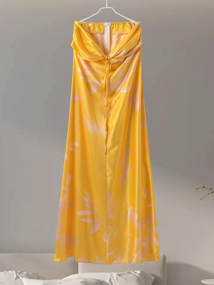 Gedruckt Party Lange Kleid Frauen Sommer Urlaub Strand Lose Weibliche Ärmellose Dame Abend Robe