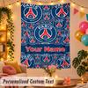 Paris Saint-Germain _ PSG Personalized Wall Tapestry Custom Name Text Polyester Hanging Decor Home Room