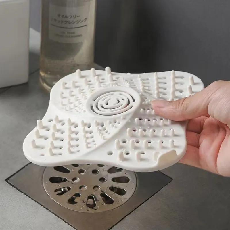 Silicone Floor Drain Kitchen Sink Filter Bathroom Odor Proof Floor Drain Easy To Clean And Beautiful Water Pool Drain Hair Filter YLE57