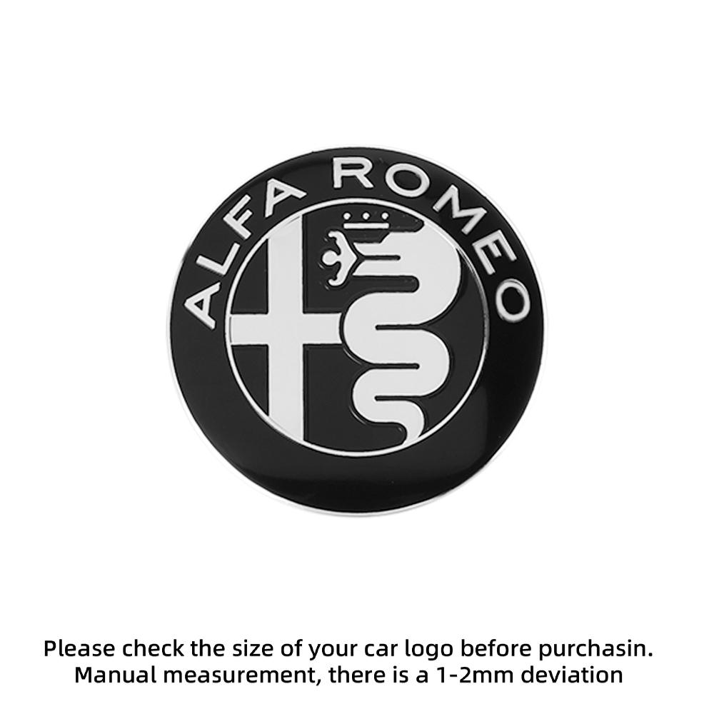 74MM Car Front Rear Emblem Trunk Badge Sticker Replace Accessories For Alfa Romeo Logo Giulia 159 147 156 Stelvio Giulietta Mito