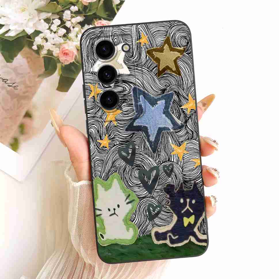 

For Samsung Galaxy S23+ SM-S916B Case Pop Little Flower Sunset Silicone Back Cover For Samsung S23 Plus SM-S916U Phone Shell Samsung S23 Plus