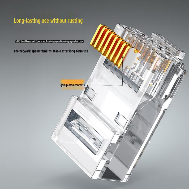 SAMZHE CAT6 Unshielded RJ45 Pass-Through Connectors