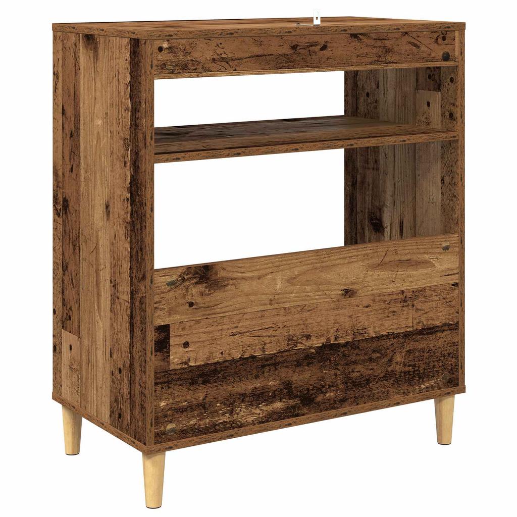 Turntable Stand Reclaimed Wood 71 X 39.5 X 83 Cm Engineered Wood