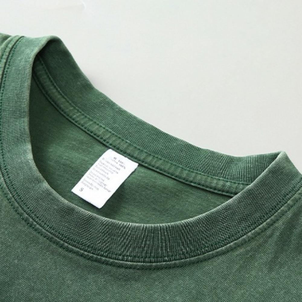 Wash To Make Old Retro Cotton Breathable Comfortable Loose Round Neck Fashion Short-sleeved T-shirt
