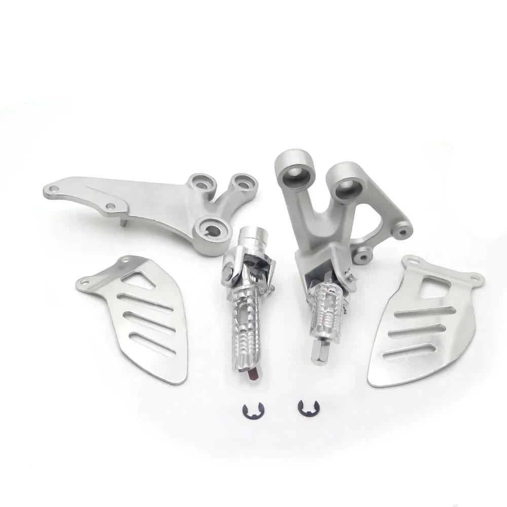Motor Front Footrest Bracket Set for SUZUKI GSXR600/750 2006-2010 Silver Motorcycle Parts Foot Pegs