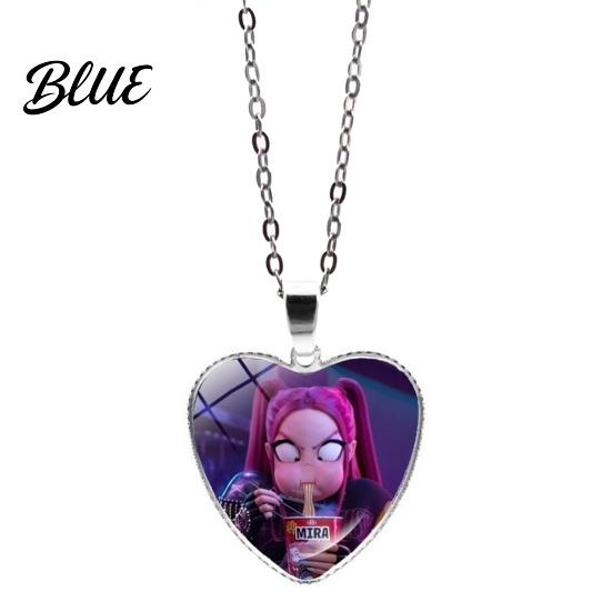 Cute Heart Pendant Korean Pop Hunters Necklace Anime Merchandise Skin-friendly
