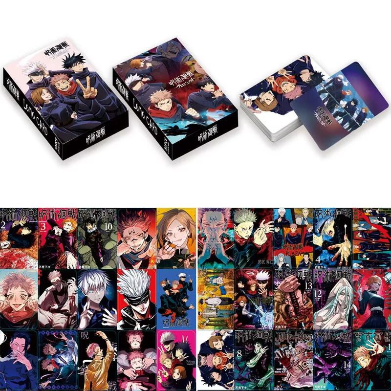 Anime JJK Lomo Kaarten 30 stuks/Doos Pakket Gojo Satoru Itadori Yuji Karakter Foto Kaarten Verzamelbaar Merchandise Cadeau voor Manga Liefhebbers black