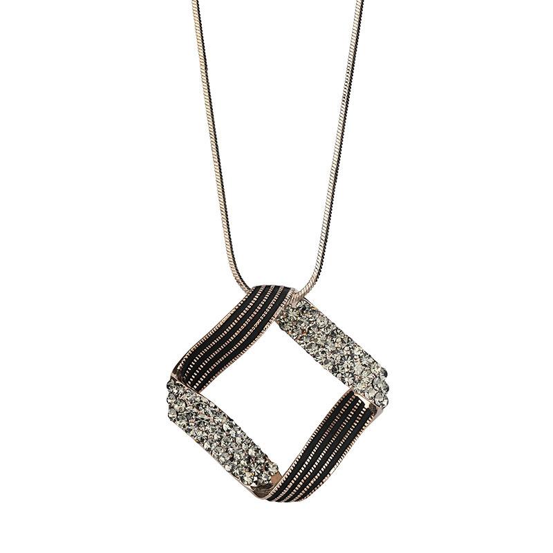 Geometric Versatile Necklace Women'S Autumn And Winter Fashion Simple Long Retro Sweater Chain Clothes Accessories