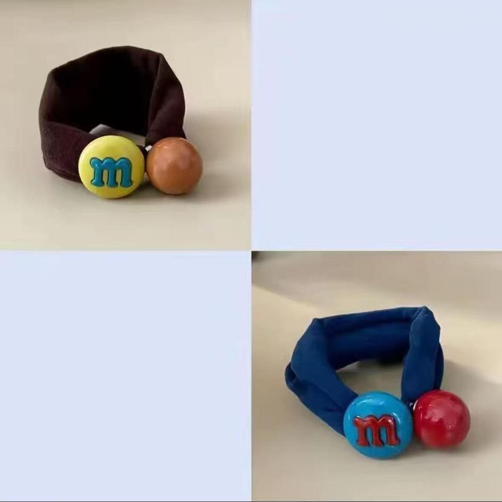 Korean-Style Seamless Elastic Hair Ties for Women - M-Shaped, Candy Colors, No-Damage, Perfect for Ponytails