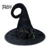 Decorative Wizard Hat Halloween Witch Hat, Adult Kids Cosplay Cone with Spider Black Web Star Decor, Gothic Party Costume Prop, Trick or Treat