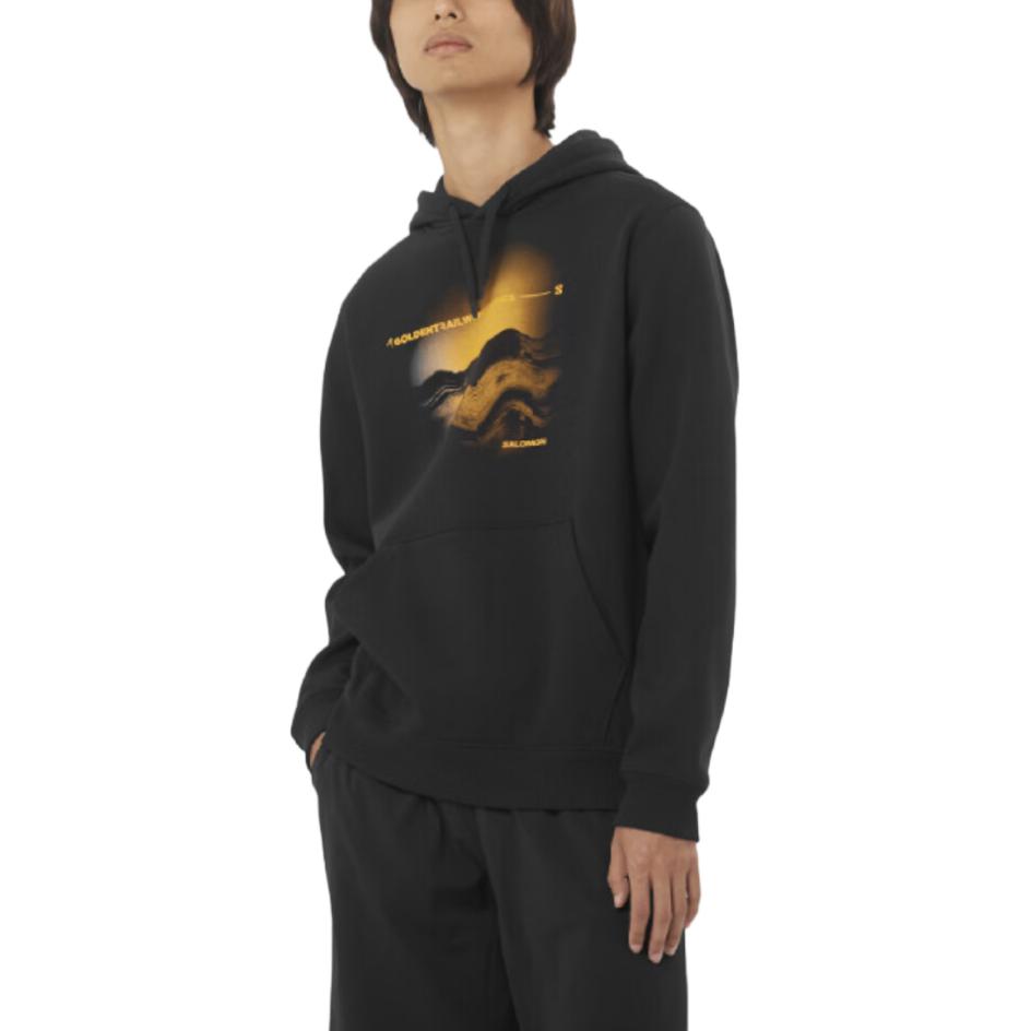 SALOMON Hoodie M GTS Outdoor Hooded Sweatshirt Men Hoodies Deep-Black C25286