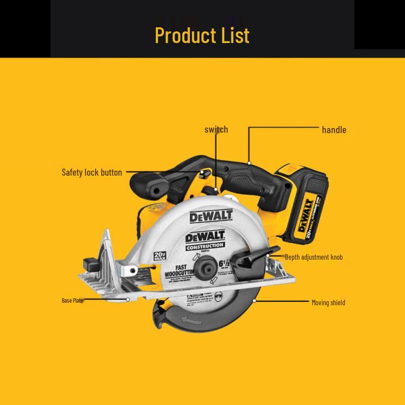 DeWalt 20V MAX 165mm Brushless Cordless Circular Saw CN Plug (adapter Included)
