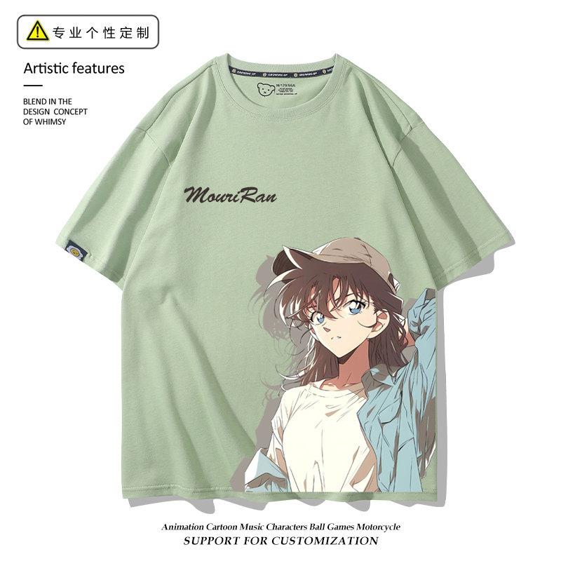 Detective Conan Anime Manica Corta Xiaolan Mouri Ran Stampata Nuova Moda Unisex e da Donna Indumenti Nuovi Casual Manica Corta