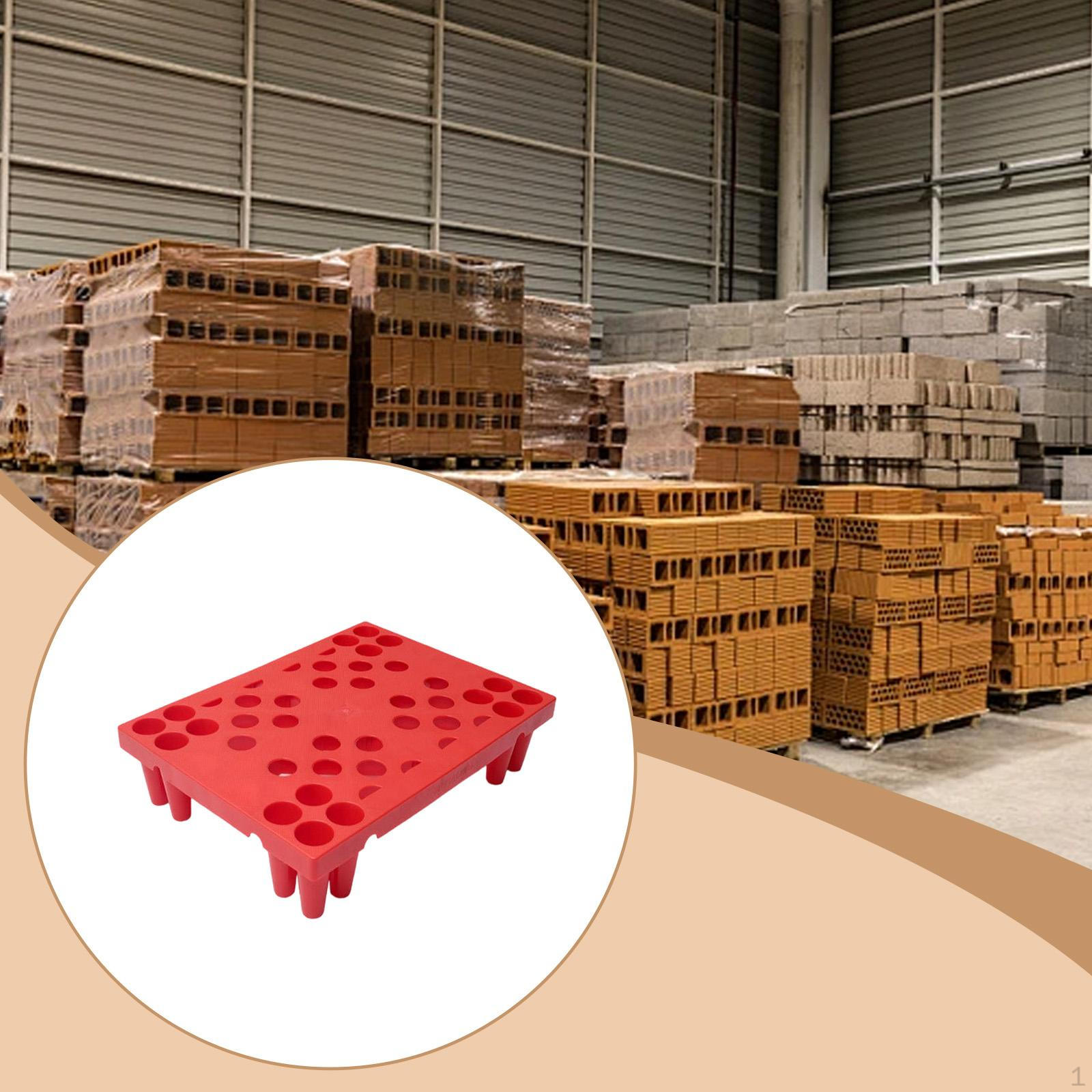 

Base Pallet Storage Plate, Supermarket Lightweight Nesting Logistics Plate for Indoor красный