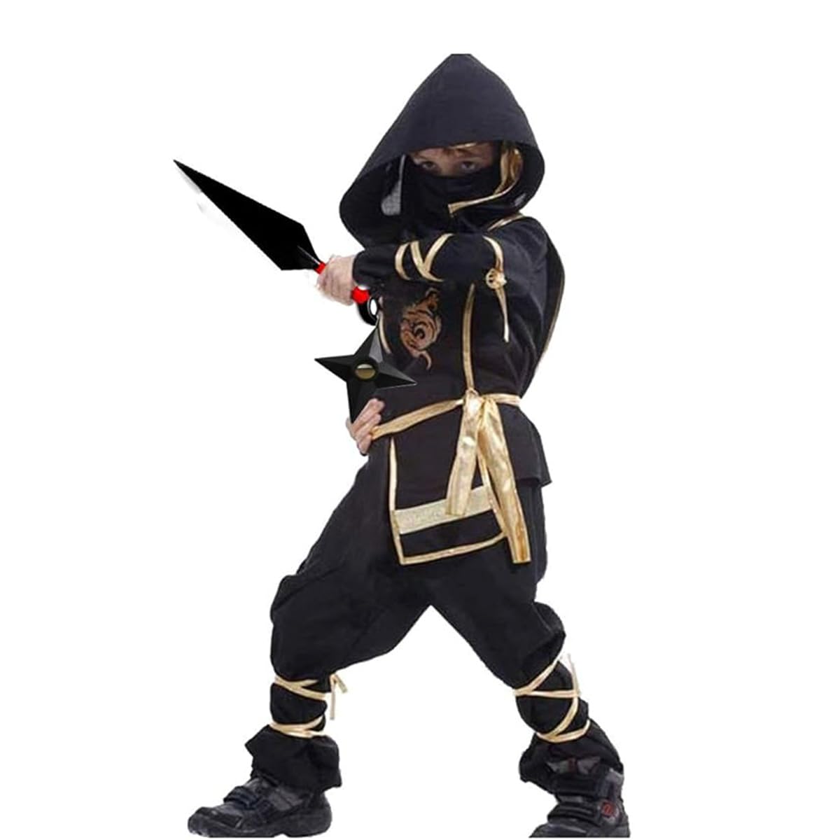 

Become your dream ninja Kids Ninja Cosplay Costume for Halloween and Costume Parties (Size Medium)