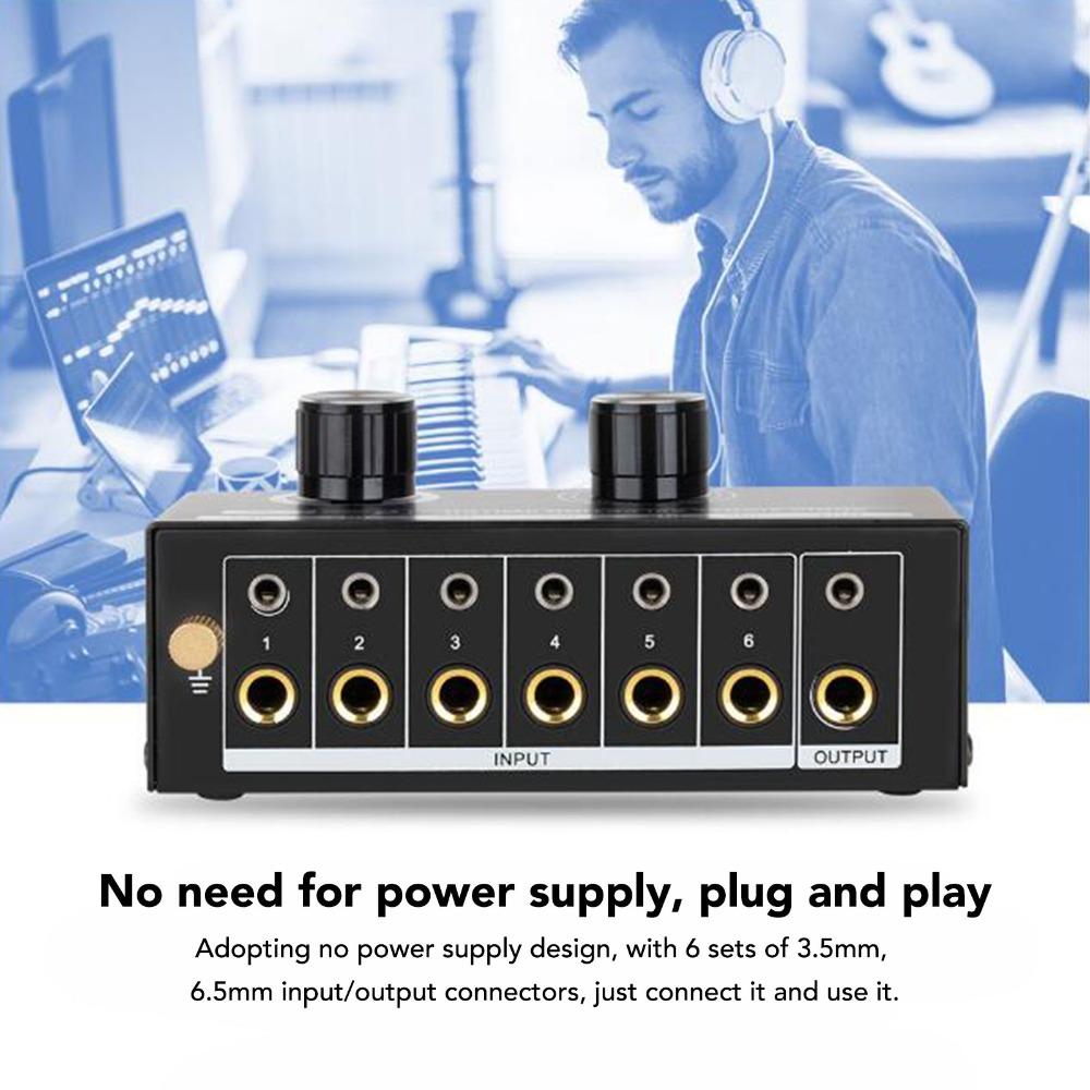 with Volume Control Knob Audio Selector Switcher Signal Selector  for Speaker Subwoofer