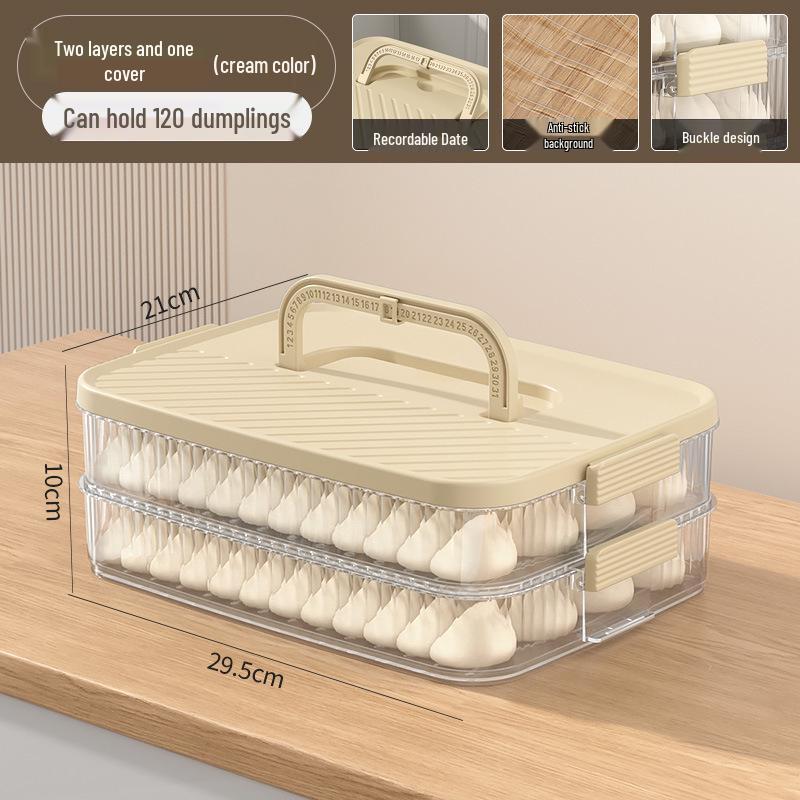 Mehrschichtige Lebensmittelgeeignete Gefrieraufbewahrungsbox für Teigtaschen und Wontons