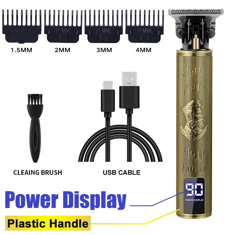 Hair Clippers for Men Professional Hair Trimmer Zero Gapped T-Blade Trimmer Cordless Rechargeable Edgers Clippers Electric Beard