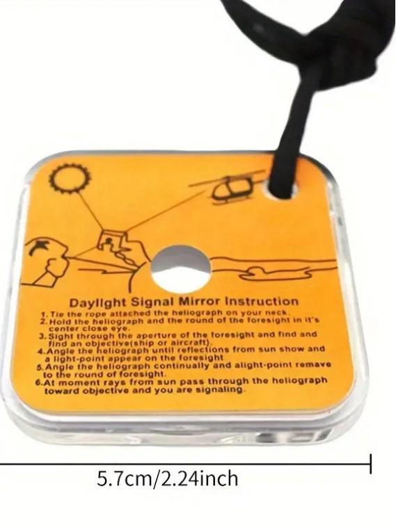 Portable Multifunctional Signal Mirror: Outdoor Survival & Camping Tool