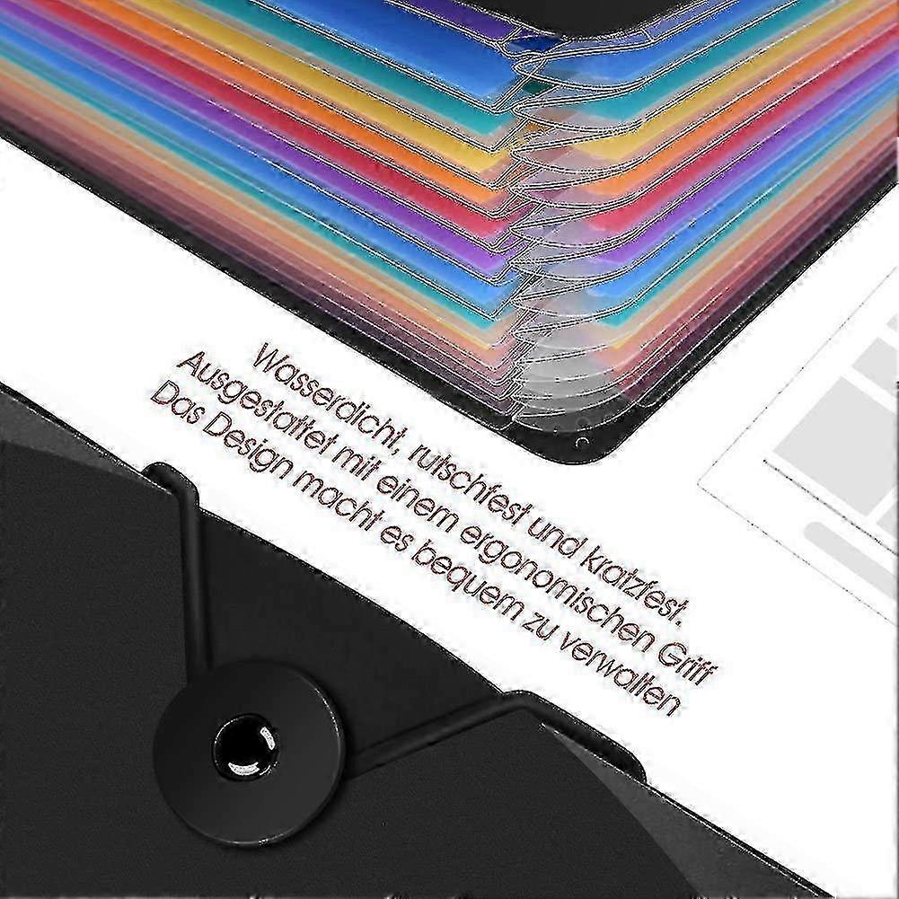 Document Folder A4 Compartment Folder File Organizer With Elastic Band And Locking Button Organizer Folder For Home Or Office Documents Papers