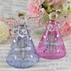Fourcart Cute Handmade Glass Crafts [Crystal Angel Bell] Blue x 6-Piece Set