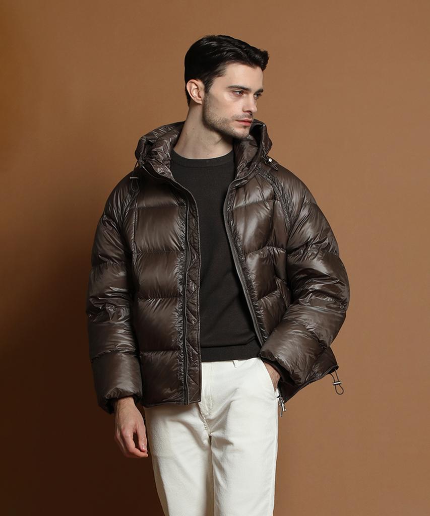 Panicale Brown Lightweight Duck Down Padded Jacket