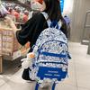 School bag college students Mori leisure niche Korean version ins new graffiti backpack high school students large capacity backpack