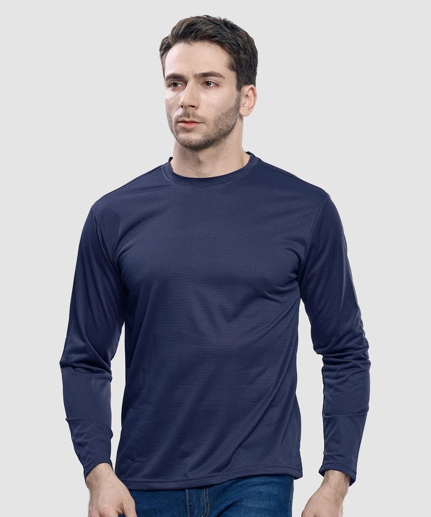 EXTRASPORTY Discomfort-Free Men'S Honeycomb Long Sleeve Round Neck T-Shirt 6 Colors (Type B)