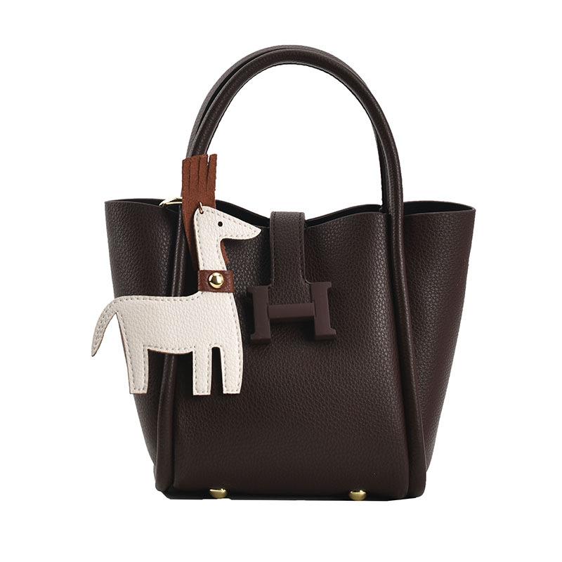 Fashion Small Bag Women's New High-end Single Shoulder Portable Messenger Bag Vegetable Basket Bucket Bag