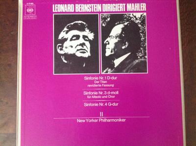LP Record LEONARD BERNSTEIN, NEW YORK PHILHAR - Leonard Bernstein Dirigiert Mahler S77403 CBS Germany Classical Used