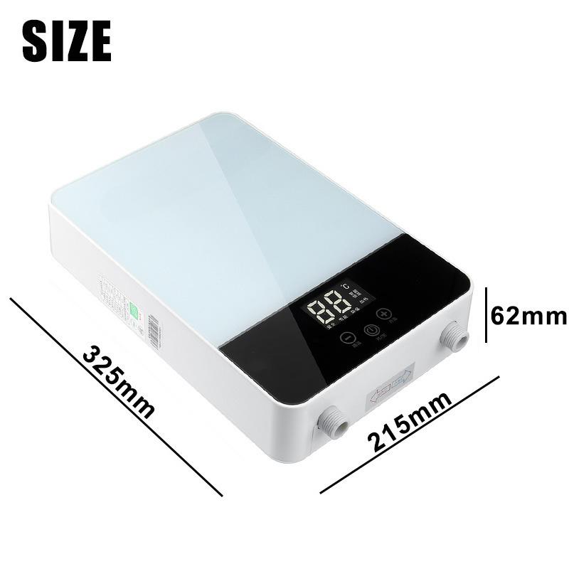 220V 6500W Instant Electric Tankless Water Heater Shower Hot Water Heater Thermostat Kitchen Bathroom LCD Display Pu Huo Da Yu 2KG