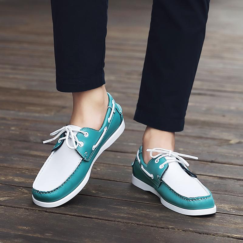 Casual Loafers Shoes Outdoor Leather Sneakers Shoes Classic Mens Leather Summer Trendy Designer Loafers Versatile Commute Shoes