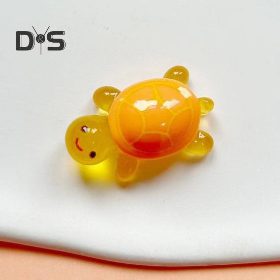 20Pcs Mini Luminous Turtle Figurine Glow-in-the-dark Tiny Colorful Tortoise Model Miniature Resin Animal Statue Decoration Ornament Party Favors