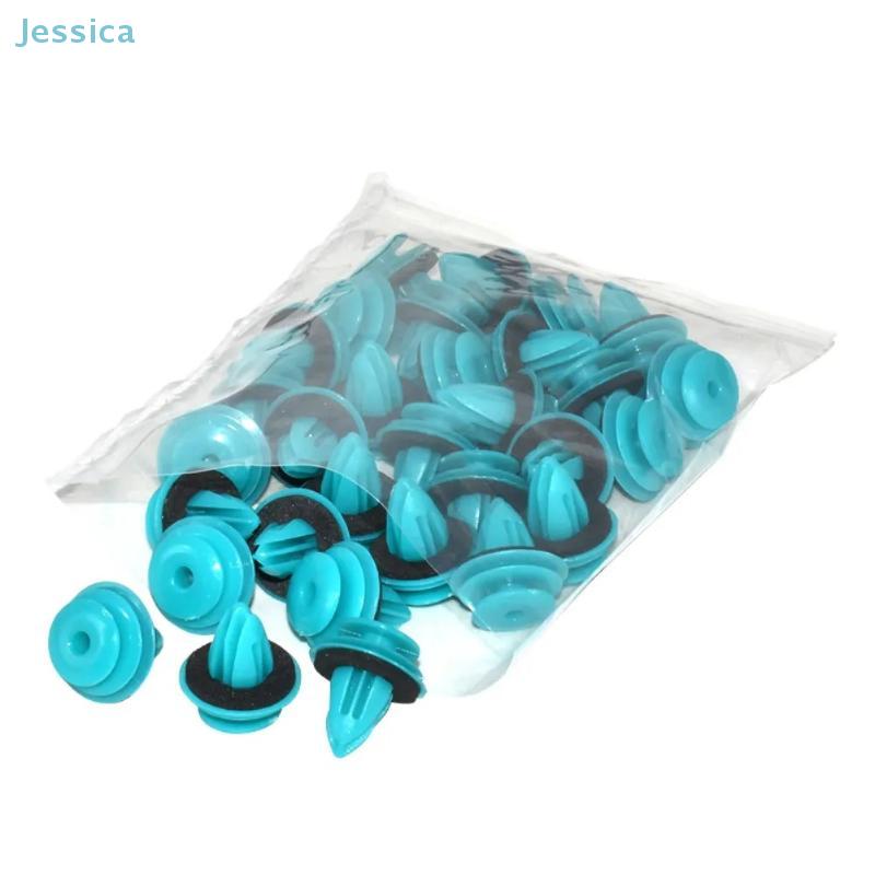 203050Pcs Universal White Solid Door Panel Clips Automotive Fasteners For Bumper Door Buckle Car Interior Accessories
